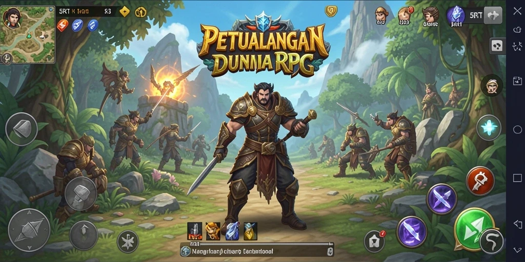 Tampilan gameplay RPG di 5RT yang memukau dan penuh aksi.