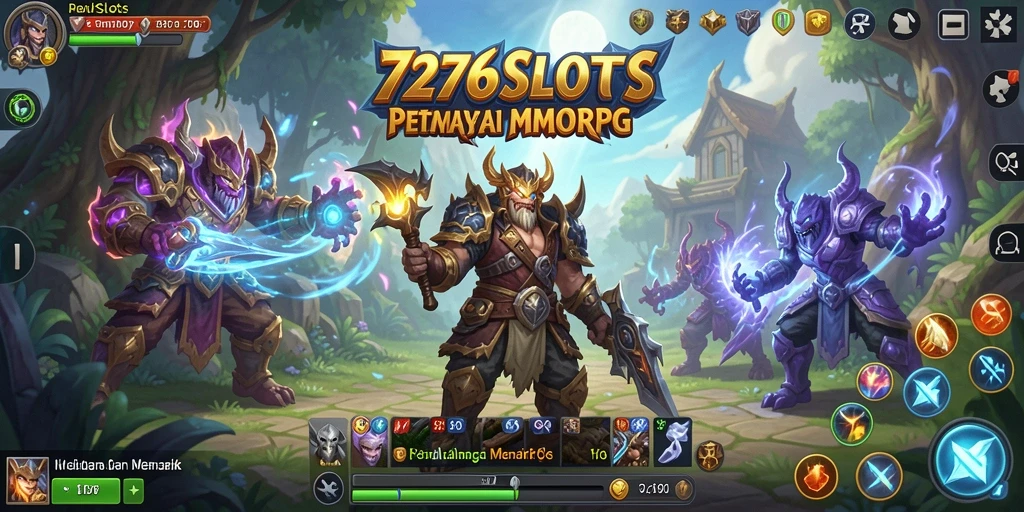 Tampilan gameplay seru dari 7276SLOTS yang menampilkan aksi memukau dalam MMORPG.