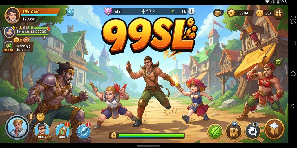 Tangkapan layar 99SL menampilkan aksi gameplay arcade yang seru.