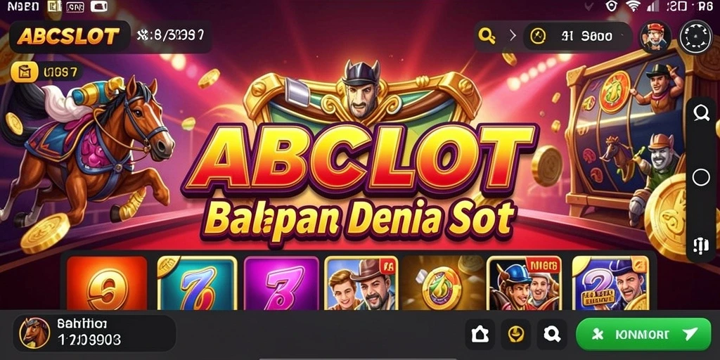 Tangkapan layar menampilkan aksi balapan intens di ABCSLOT.