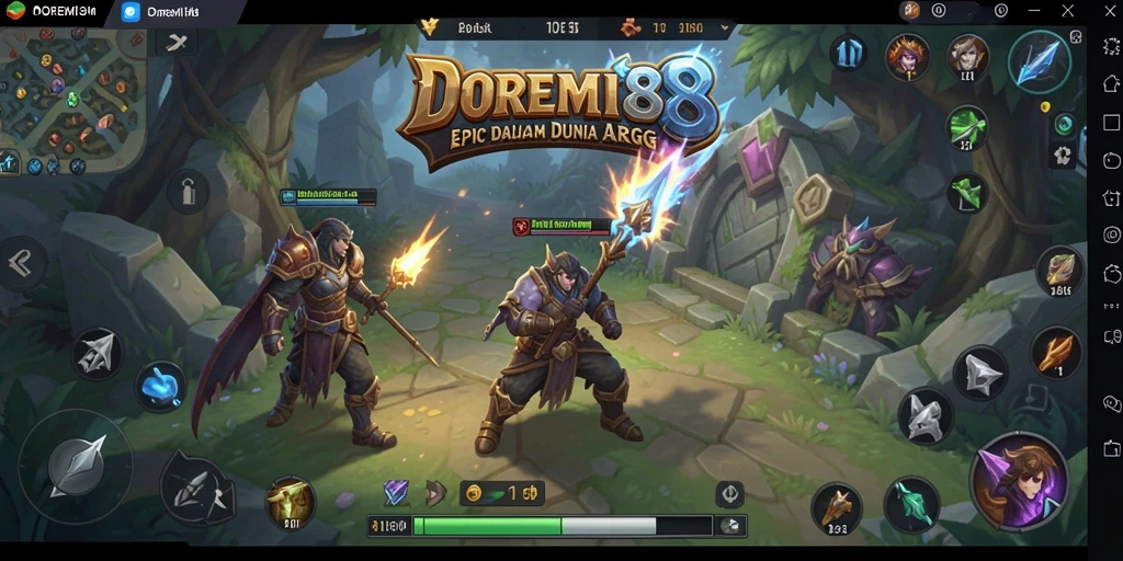 Screenshot aksi seru DOREMI88 dalam pertempuran ARPG.