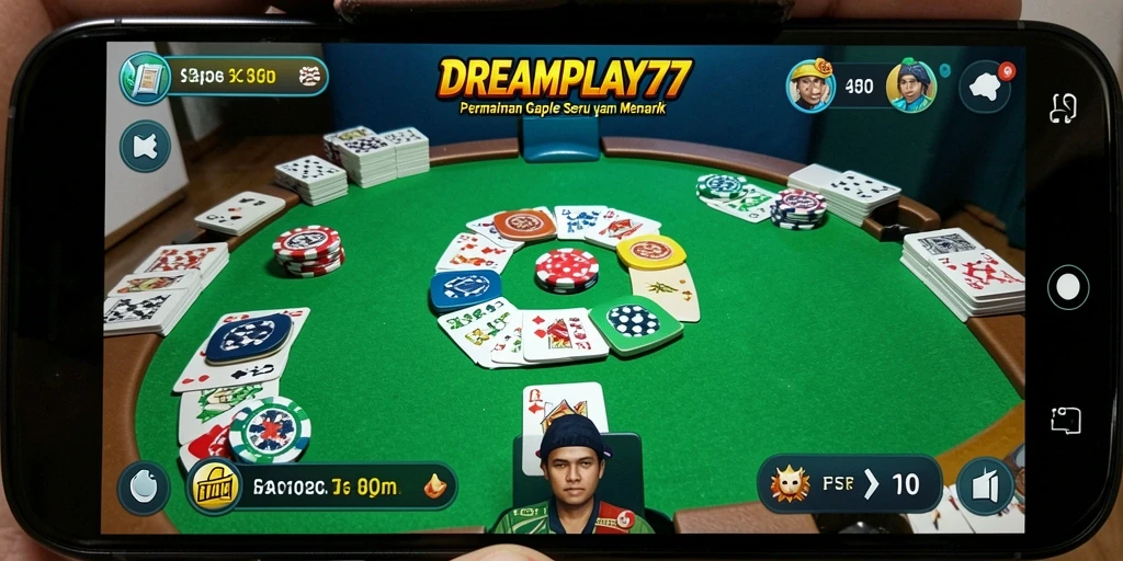 Tampilan gameplay Gaple yang menarik dan interaktif.