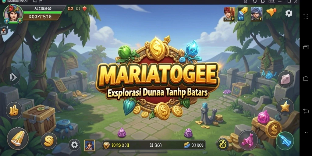 Screenshot gameplay MARIATOGEL menampilkan dunia yang luas dan penuh petualangan.