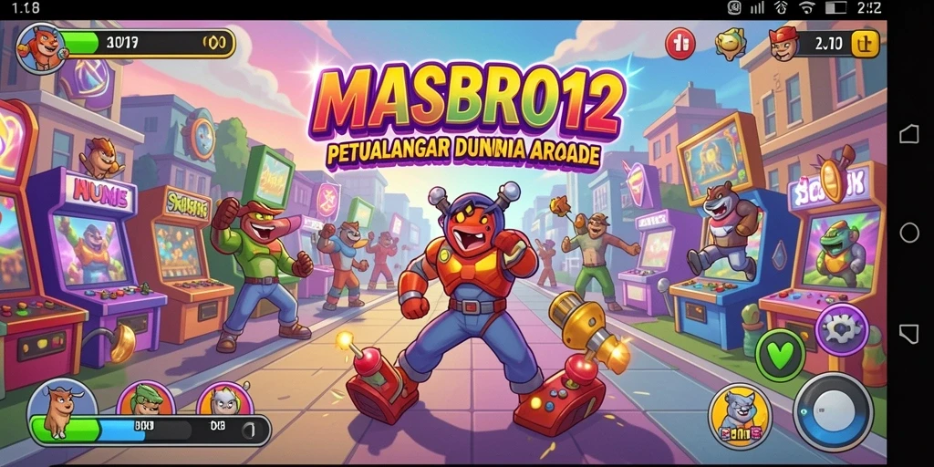 Screenshot gameplay <strong>MASBRO12</strong> menampilkan aksi seru yang mendebarkan.