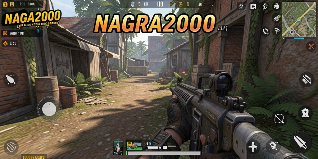 Tampilan gameplay seru dalam pertempuran TPS NAGA2000.