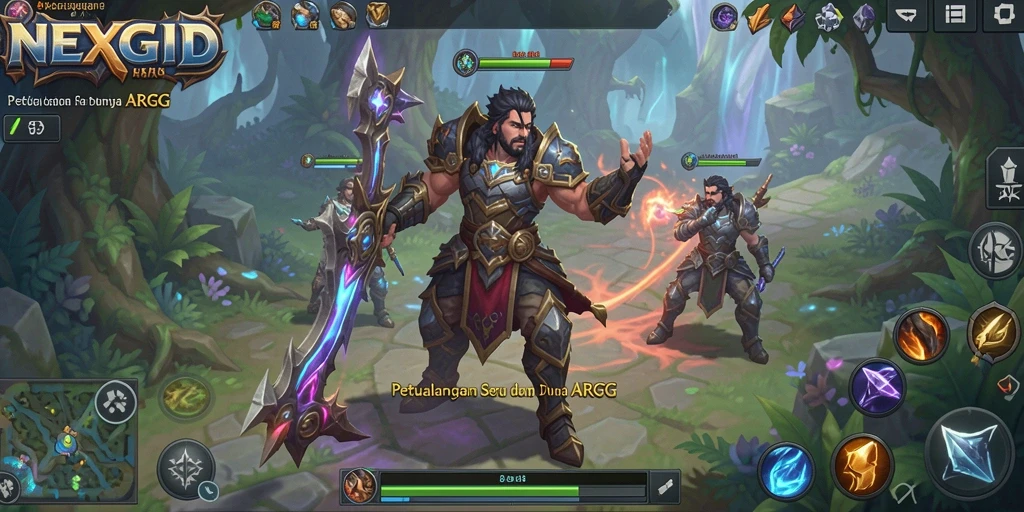 Tampilan gameplay NEXGID yang penuh aksi dan strategi ARPG.