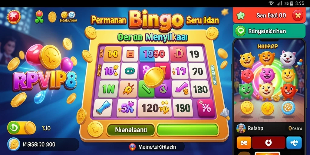 Screenshot gameplay RPVIP8 yang menampilkan momen seru permainan Bingo.
