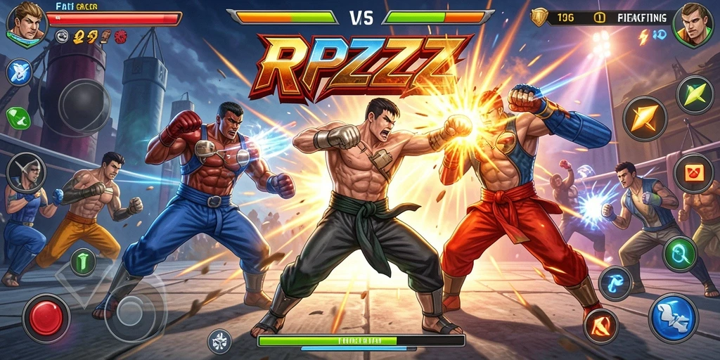 Tampilan permainan RPZZZ dengan aksi Fighting seru.