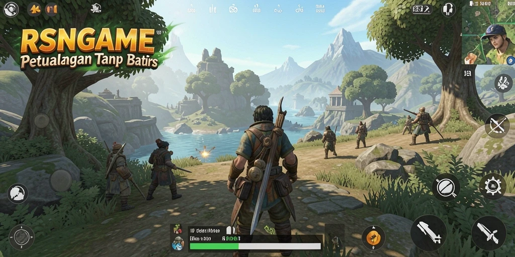 Tampilan gameplay RSNGAME yang menakjubkan dalam dunia terbuka.