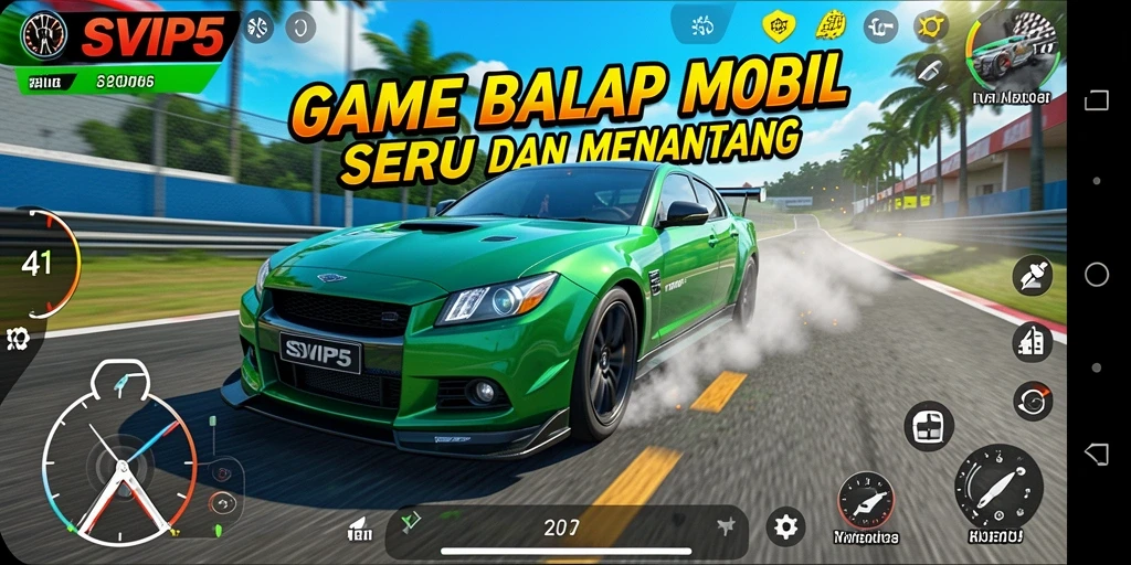 Screenshot gameplay balapan cepat dan seru di SVIP5.